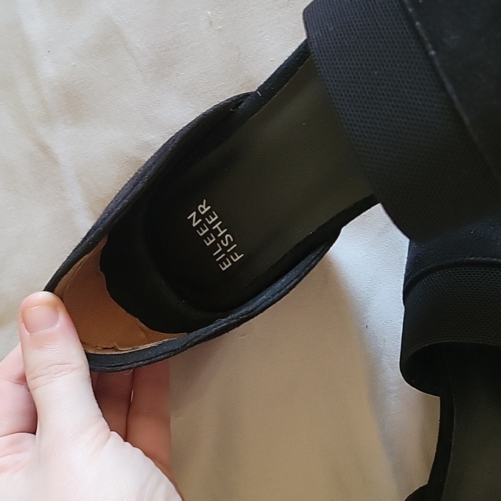 Eileen Fisher Black Hilly Wedge d'Orsay Pumps Size 6 - Picture 6 of 6